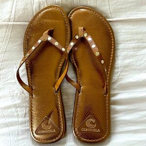 Consuela flip flops, size 10